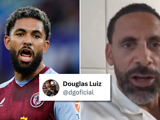 Douglas Luiz destroys Rio Ferdinand with brutal post on X prompting swift response from Man Utd legend