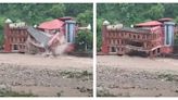 印度暴雨24小時未停歇學校崩塌被水沖走「坍塌瞬間畫面曝光 」