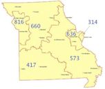 Area codes 816 and 975