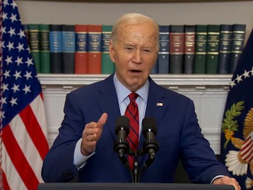 Biden insists ‘order must prevail’ as police shut down college Gaza protests