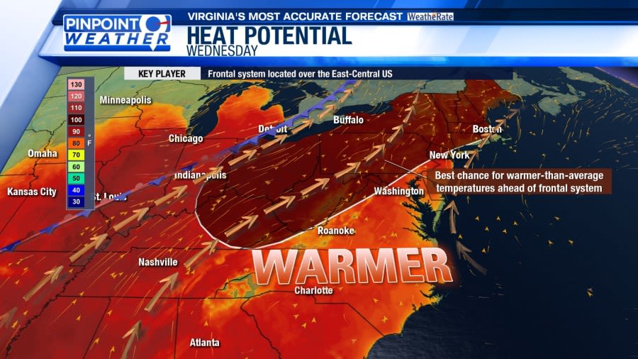 Pinpoint Weather: Heat could lead to storms