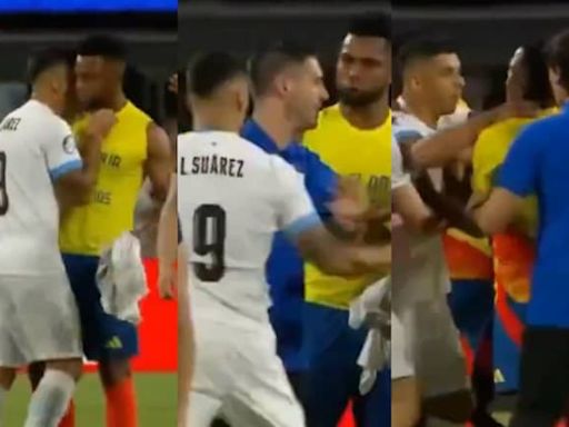 ¿Luis Suárez iba a morder a Miguel Borja? Video viral de la pelea en cancha