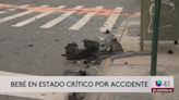 Bebé sufre fractura de cráneo en choque de autos