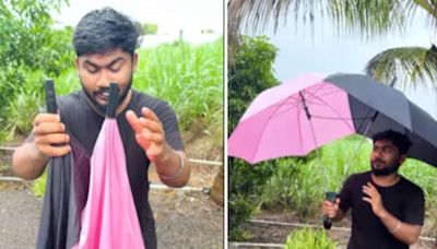 Watch: Man Devises Special ‘Couple Umbrella’ For Lovers - News18