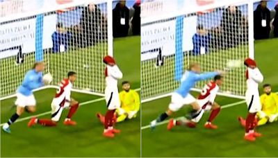 Coward’s move: Ian Wright slams Manchester City’s Erling Haaland for throwing ball at Arsenal’s Gabriel’s head