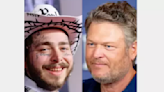 Post Malone Teases A New Song With Blake Shelton | 102.1 The Bull | Amy James