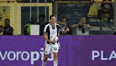 Serie A: auteur d'un doublé, un grand Thauvin place l'Udinese sur le trône du championnat