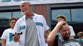 Cal Raleigh gets a trim as Mariners celebrate 30th anniversary of "Buhner Buzz Cut" night - The Morning Sun