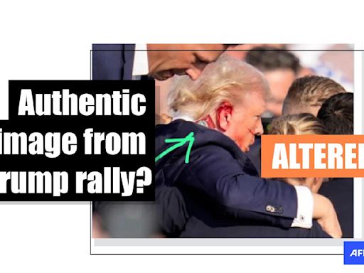 Doctored photo of Trump assassination attempt fuels baseless 'staged' claims