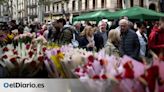 Las calles de Barcelona se desbordan pese a un Sant Jordi de abrigo y bufanda