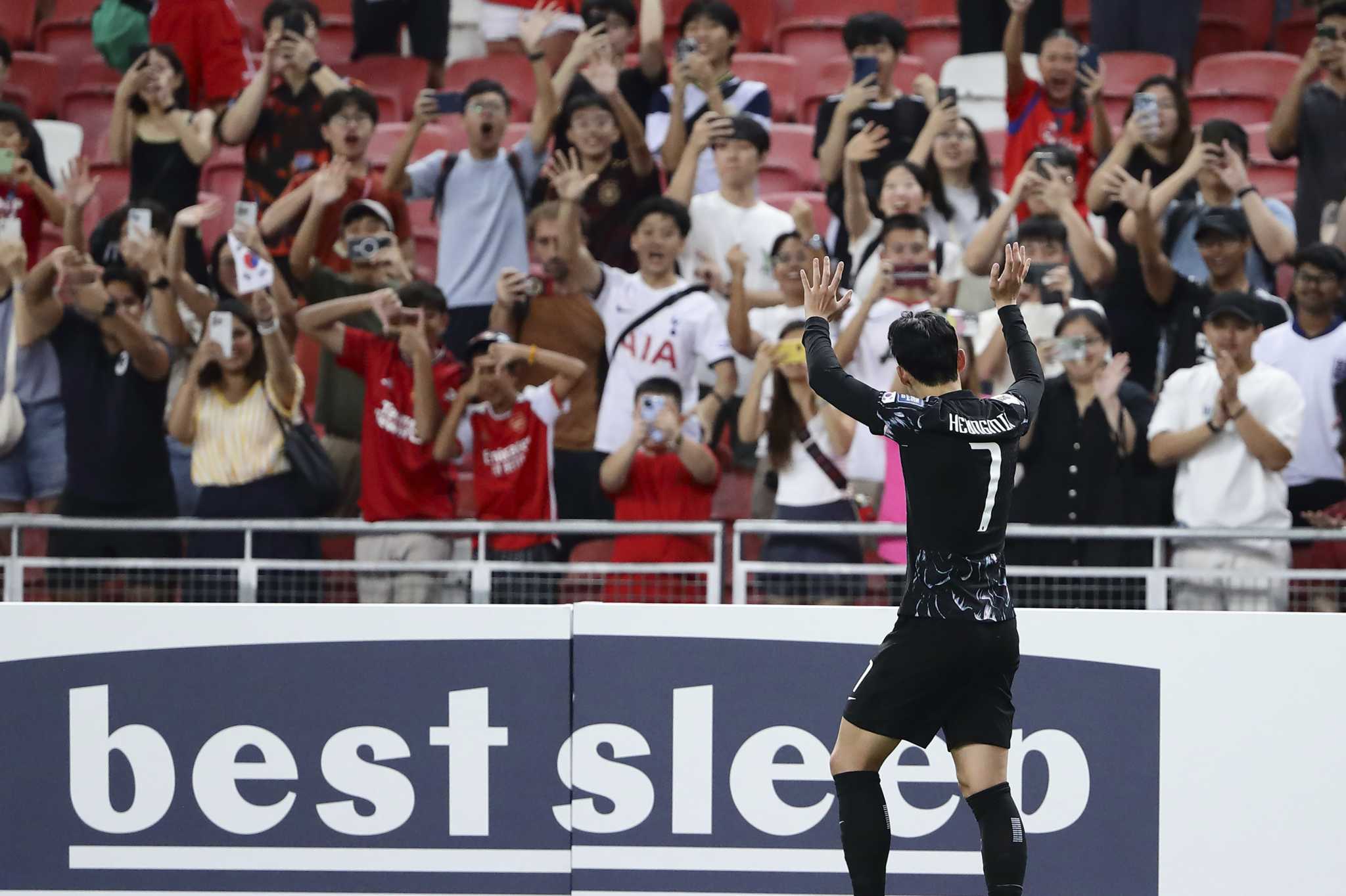 Palestinian team reaches final round of World Cup qualification. Son leads South Korea in rout