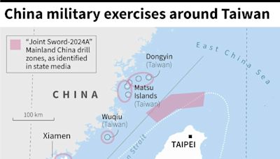 China warns of Taiwan 'war' as military drills encircle island