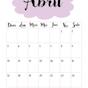 abril Calendar