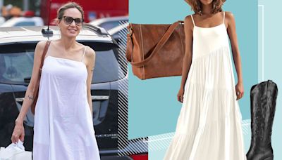 Angelina Jolie’s Breezy White Maxi Dress Is a Cute and Comfy Summer Staple — Shop Similar Styles from $31