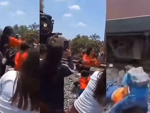 VIDEO: Terrible momento en el que una mujer intenta tomarse una selfie y tren la golpea