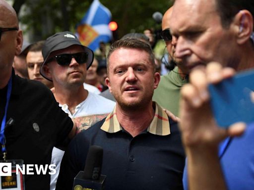 Tommy Robinson leaves UK on eve of court case with arrest warrant issued