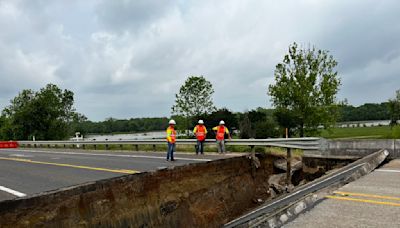 Texas bridge collapses after major flooding in Liberty County