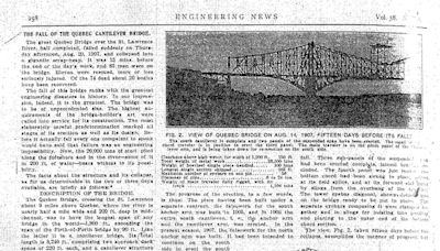 ENR’s Coverage of the 1907 Collapse of the Quebec Bridge