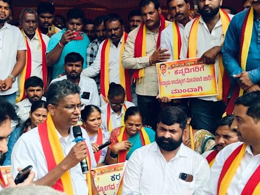 Kannada activists take out rally seeking implementation of Sarojini Mahishi report