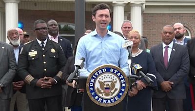 ...colleagues have signed on to his HELPER ACT during a Monday press conference at the north precinct of the Henry County Police Department in McDonough, Georgia.