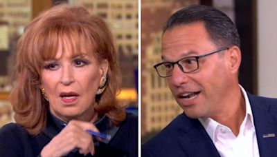 Joy Behar flusters Gov. Josh Shapiro after turning his remark about hooking up with Ana Navarro into something dirty: "Was that on-air?"