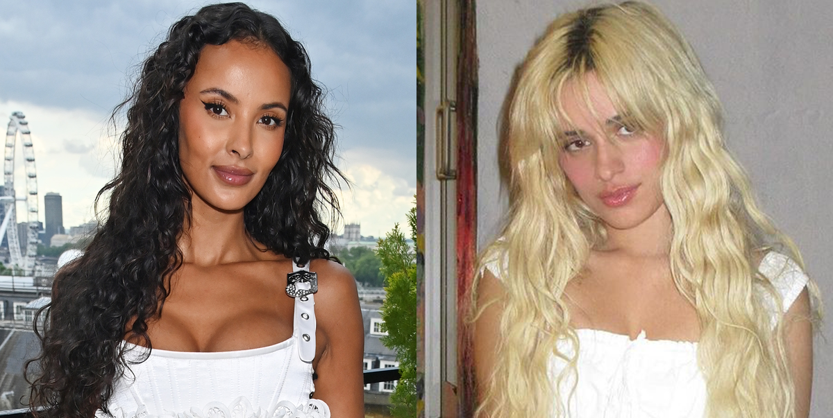 Maya Jama Just Wore the Exact Same transparent White Milkmaid Dress as Camila Cabello