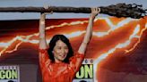 Lucy Liu is Straight Out of a Comic Book in Matching Set & Platforms While Promoting ‘Shazam! Fury of the Gods’ at Comic-Con 2022