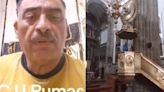 VIDEO: Tunden a Don Beto, fanático de Pumas por realizar grito en iglesia | El Universal
