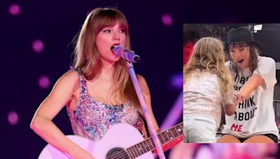 Taylor Swift gifts hat to mini fan at Eras Tour concert and Swifties call it ‘absolutely adorable’; Watch