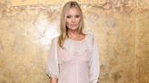 Kate Moss Arrives at The Albies Wearing an Angelic Sheer Gown and Gold Disco Heels