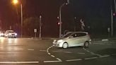Watch the shocking moment a cyclist collides with a car