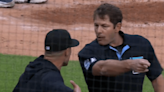Marlins manager Skip Schumaker got ejected by mistake but convinced the umpires to let him stay in the game