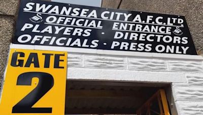 Swansea City legend Alan Curtis opens restored Vetch entrance