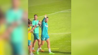 Le gritan ‘Hala Madrid’ a Cristiano y su gesto ya es viral en redes sociales