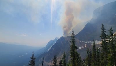 New fire burning in Banff National Park south of Hector Lake