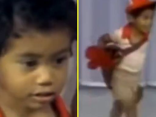 2-year-old prodigy Tiger Woods hits shots during first TV appearance in 1978