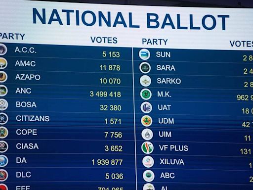 曼德拉後最大挫敗！南非國會大選 執政黨痛失30年絕對多數