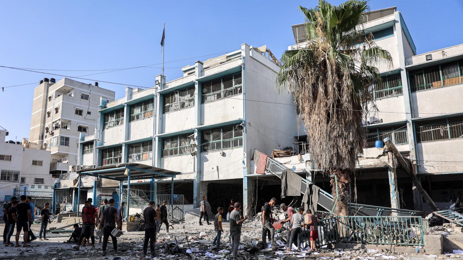 Israel-Gaza live updates: 14 killed in IDF strikes on 2 Gaza schools, Gaza officials say