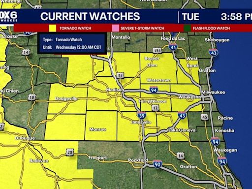 SE Wisconsin tornado watch Tuesday; what to know