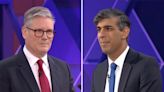 BBC general election debate live: Sunak and Starmer face each other as shouting Gaza protesters heard outside