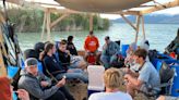Lehi Latter-day Saint group voyages across Utah Lake on bike-powered barge