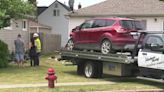 VIDEO: Car crashes into homes after fleeing police