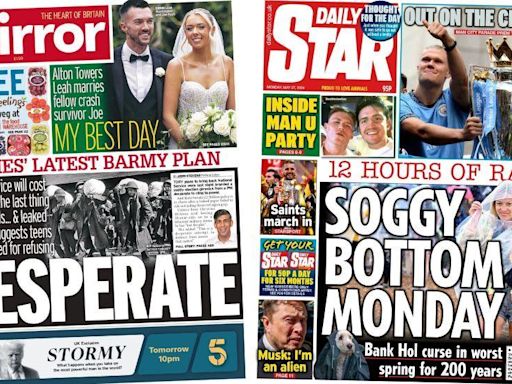 Paper review: 'Desperate' national service plan and 'soggy bottom Monday'