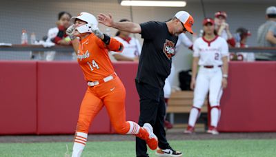 OU softball vs Oklahoma State in lightning delay at Game 2 of Bedlam