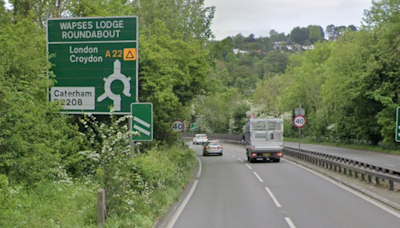 Fuel spillage leads to closure of A22 in Surrey