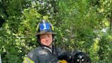 Dog named Tater rescued from tree by Newport News firefighters
