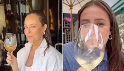 Paolla Oliveira surge tomando várias taças de vinho em vídeo e brinca: 'Não sou de beber'