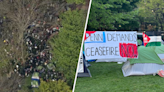 Pro-Palestinian protesters march through Philadelphia, set up camp at Penn