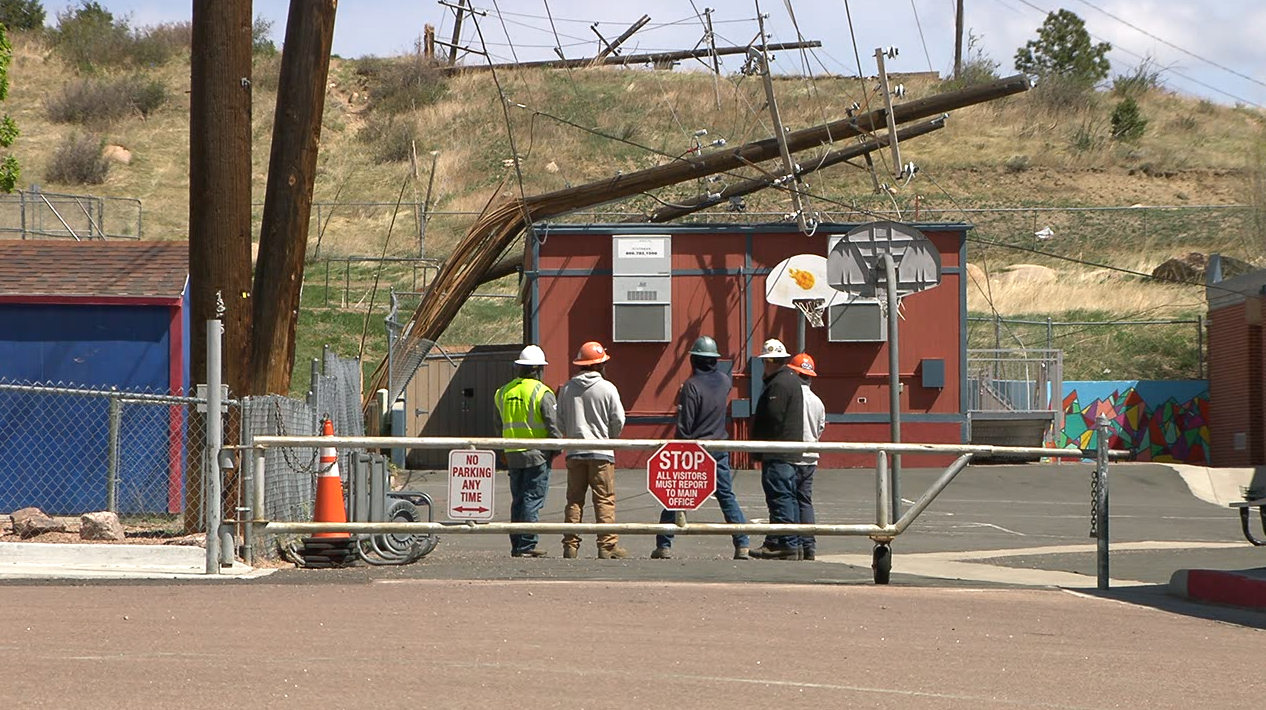 Springs Utilities works to restore power after wind damage