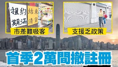 東方日報A1：首季2萬間撤註冊 中小企倒閉潮爆發